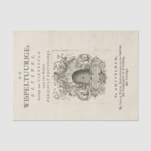 Papel De Seda 1762 Skep Dutch Title Page Beekeeper Honey Vintage
