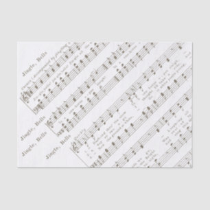 Papel De Seda 1800 Vintage Jingle Bells em Taupe Ink