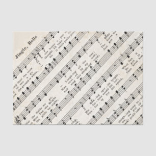 Papel De Seda 1850 Jingle Bells Vintage Edition Folha de Música