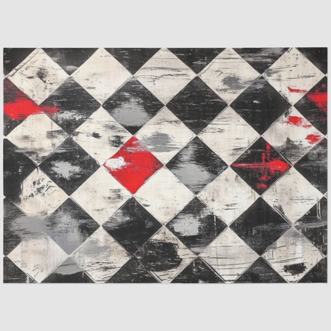 Papel De Seda 1854-Harlequin Sangramento (Frente )