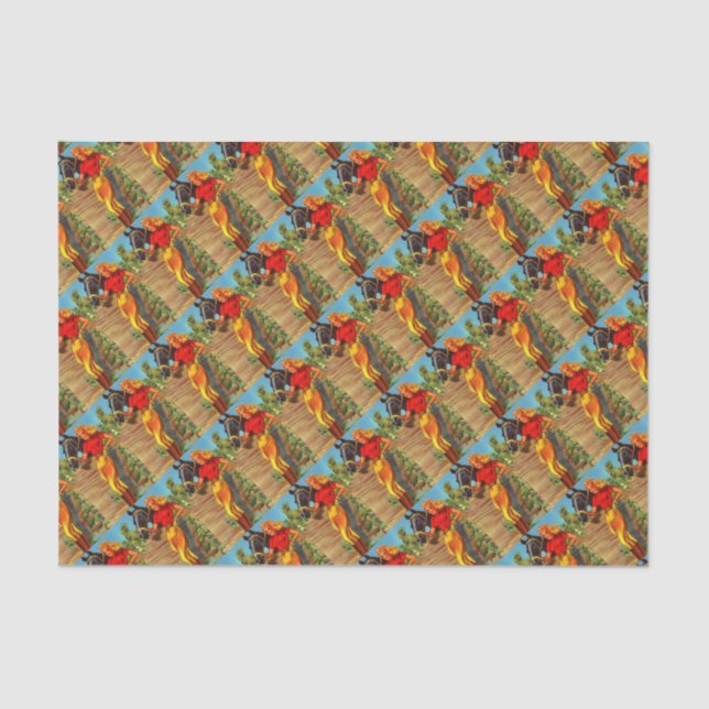 Papel De Seda 1940s, alfinetes, impressão (Frente )