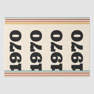 Papel De Seda 1970 Aniversário do Poster vintage Retroativo ou R