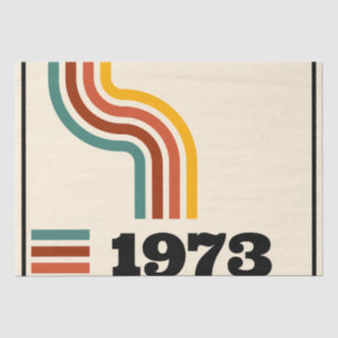 Papel De Seda 1973 Aniversário do Poster vintage Retroativo ou R
