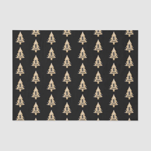 Papel De Seda 1st Christmas Black (Frente )