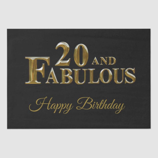 Papel De Seda 20 Birthday (Frente )