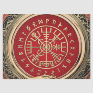 Papel De Seda [220] Vegvisir - Bússola Dourada Mágica