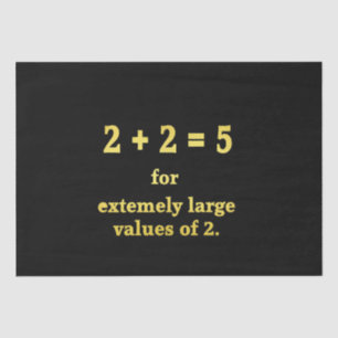 Papel De Seda 2 + 2 = 5 Piada Matemática Divertida
