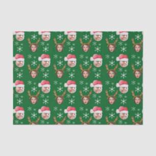 Papel De Seda 2 Papais noeis de Colagem de Fotografias e Reindee