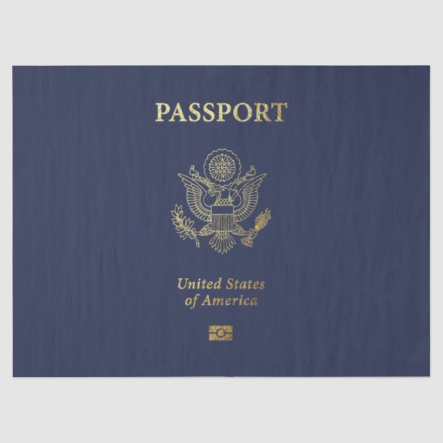 Papel De Seda [300] Cobrir americano de passaporte (Frente )
