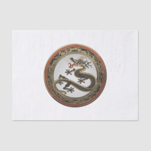 Papel De Seda [300] Dragão Dourado e sagrado do Leste