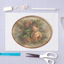 Papel De Seda 315 Rosas oval