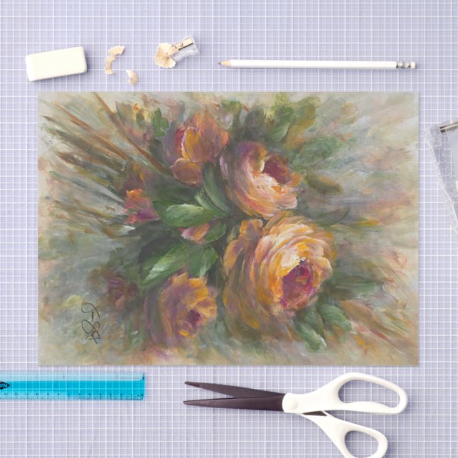 Papel De Seda 315 Roses  (Arte )