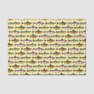 Papel De Seda 3 Bonitas Trutas - Brook, Rainbow, Brown