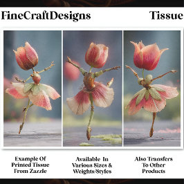 Papel De Seda 3 Dançarinos Da Flor Do Chique, Rosa DJ6L Decoupag