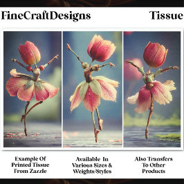 Papel De Seda 3 Tulip Flower Ballerinas, Pink DJ5LF Decoupage