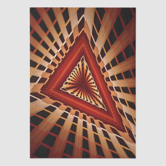 Papel De Seda 3D Fantasy Network Modern Fractal Graphic Design (Frente )