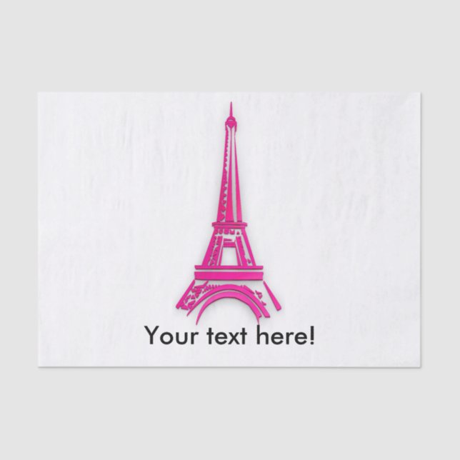 Papel De Seda 3d torre Eiffel, região da França (Frente )