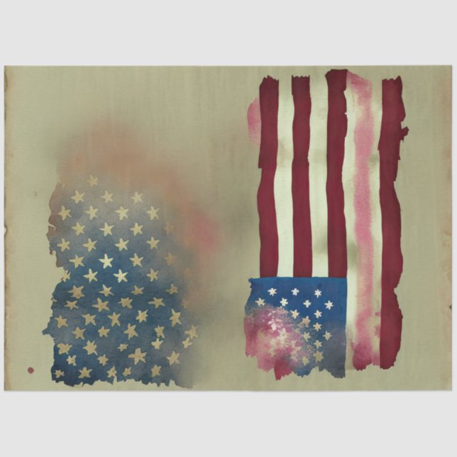 Papel De Seda 4 De Julho Americano Bandeira Russo (Frente )