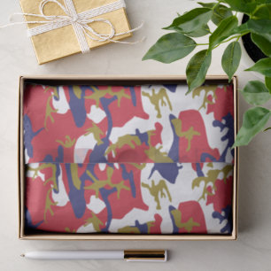 Papel De Seda 4 de Julho, Dia da Independência, Camuflagem Doura