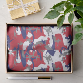 Papel De Seda 4 de Julho, Dia da Independência, Cinza Camuflagem