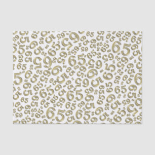 Papel De Seda 65º Aniversário - Padrão de Número Aleatório