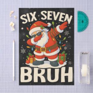 Papel De Seda 67 Meme Seis Sete Bruh Natal Divertido 6 7