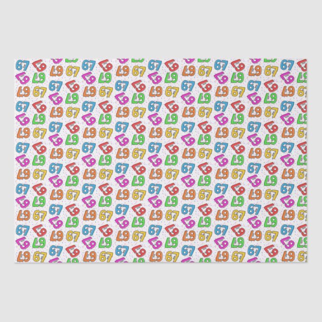 Papel De Seda "67" Viral Confetti Tissue Paper (Frente )