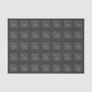 Papel De Seda 6 Anniversário Gift Chalk Hearts