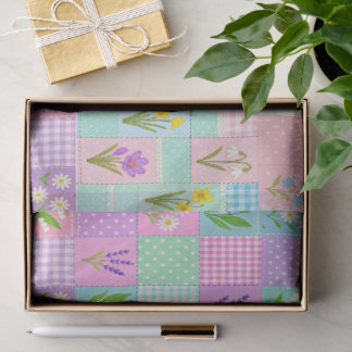 Papel De Seda 6 Papéis de Tecido de Remendo de Flores da Primave