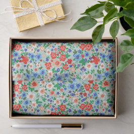 Papel De Seda 6 Papéis de Tecido Floral Bonitos e Pontilhados.