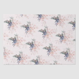 Papel De Seda 70 Floral cor-de-rosa Elegante Personalizado