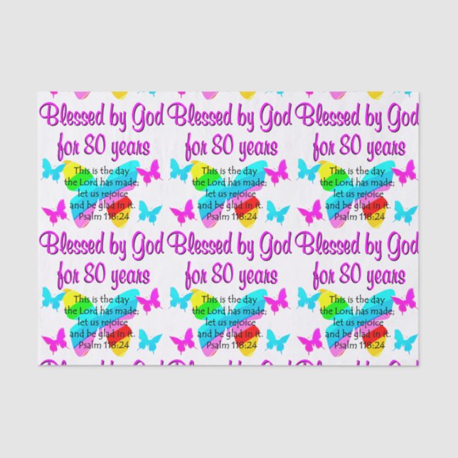 PAPEL DE SEDA 80 BIRTHDAY REYER (Frente )