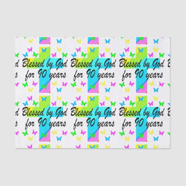 PAPEL DE SEDA 90 CHRISTIAN BIRTHDAY DESIGN (Frente )
