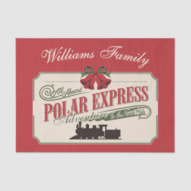Papel De Seda A Aventura Polar Express Dos Comboios Acredita No  (Frente )