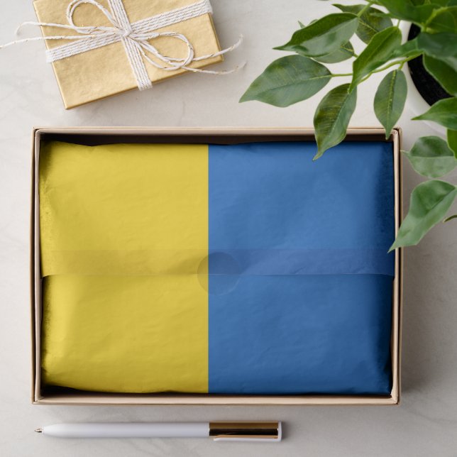 Papel De Seda A Bandeira da Ucrânia (Presente)