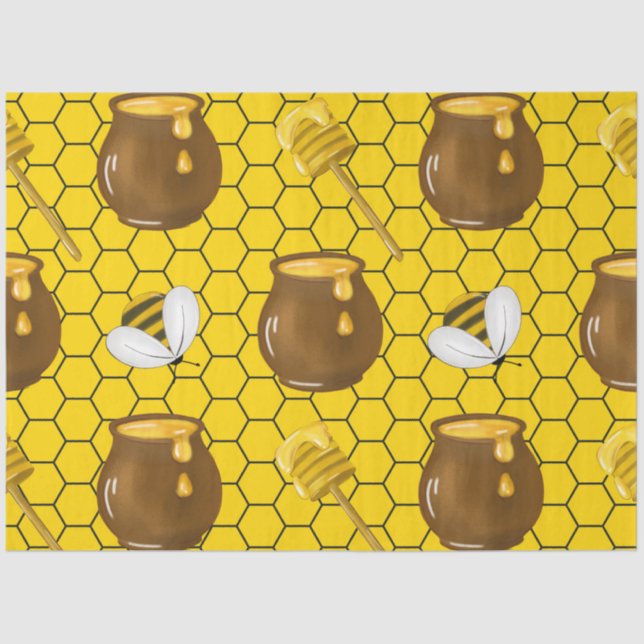 Papel De Seda A Bumble Bee and Honey Series Design 15 (Frente )