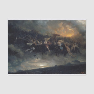 Papel De Seda A Caça Selvagem de Odin por Peter Nicolai Arbo