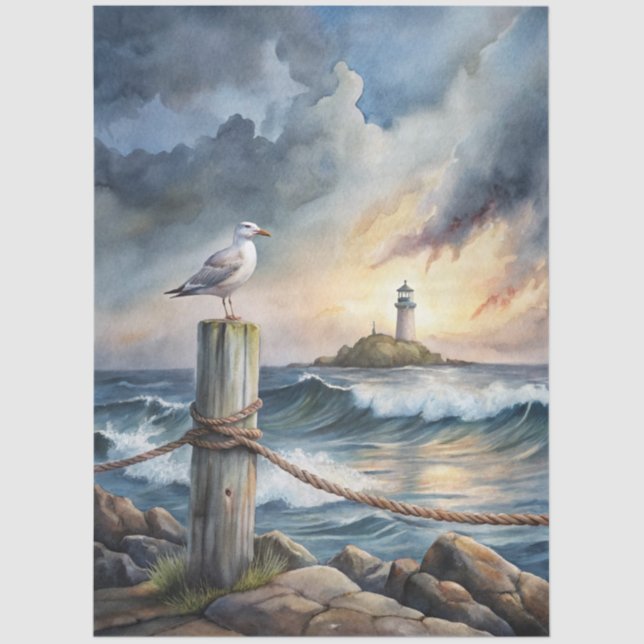 Papel De Seda A Coastal Series Design 29 (Frente )