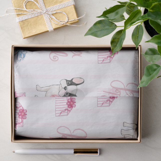 Papel De Seda A Coleção Noël Frenchie (Presente)