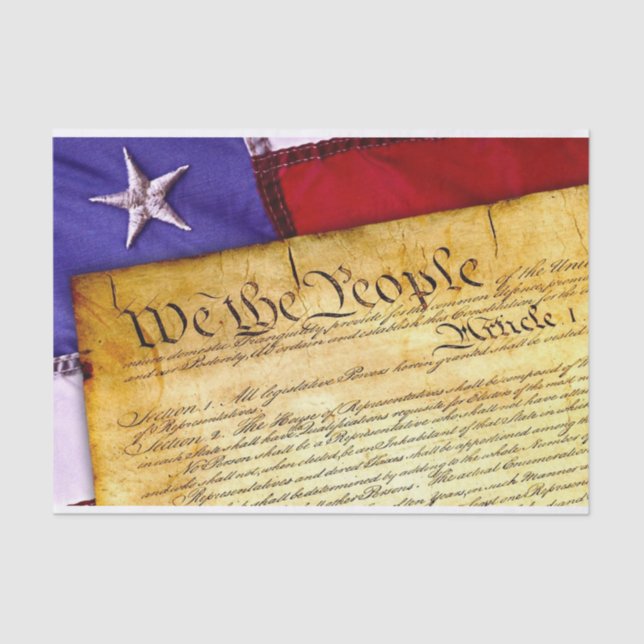 Papel De Seda A Constituição Americana (Frente )