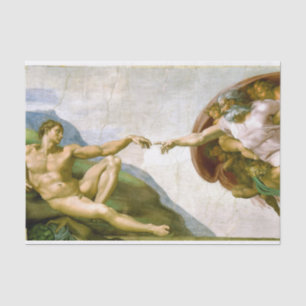 Papel De Seda A Criação de Adão por Michelangelo