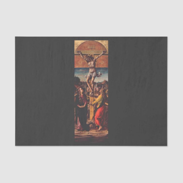Papel De Seda A Crucificação por Carlo Crivelli  (Frente )