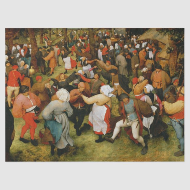 Papel De Seda A dança do casamento de Bruegel, o Velho (Frente )