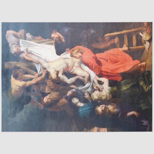 Papel De Seda A descida da cruz, Rubens (Frente )