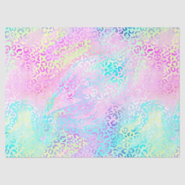 Papel De Seda A Design 10 da Série Leopardo Iridescente (Frente )