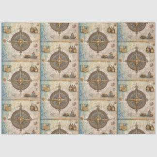 Papel De Seda A Design 13 da Série de Compassos Náuticos