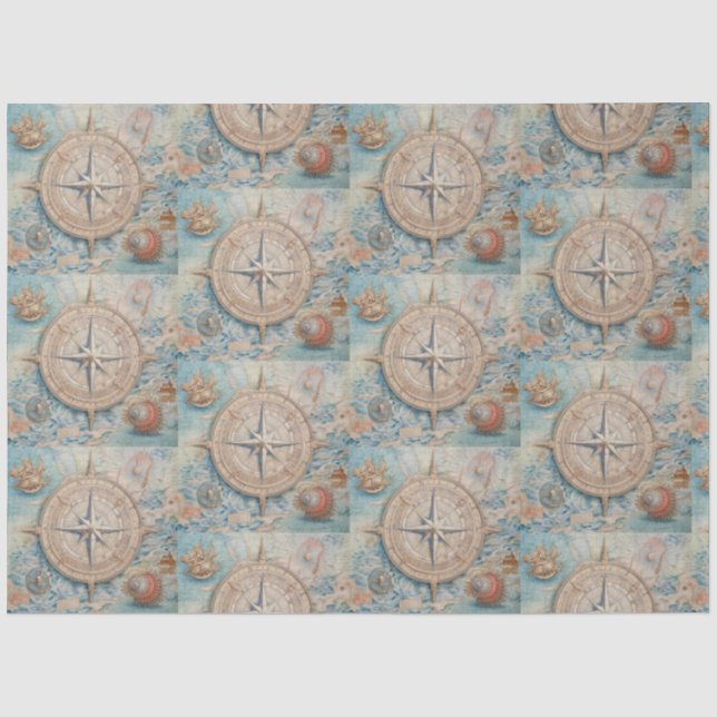 Papel De Seda A Design 21 da Série Compass Náutica (Frente )