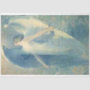 Papel De Seda A Desnuvem Azul Angel Vintage