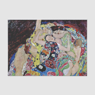 Papel De Seda A donzela por Gustavo Klimt, nouveau da arte, art