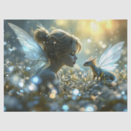 Papel De Seda A Fada e seu dragão de estimação